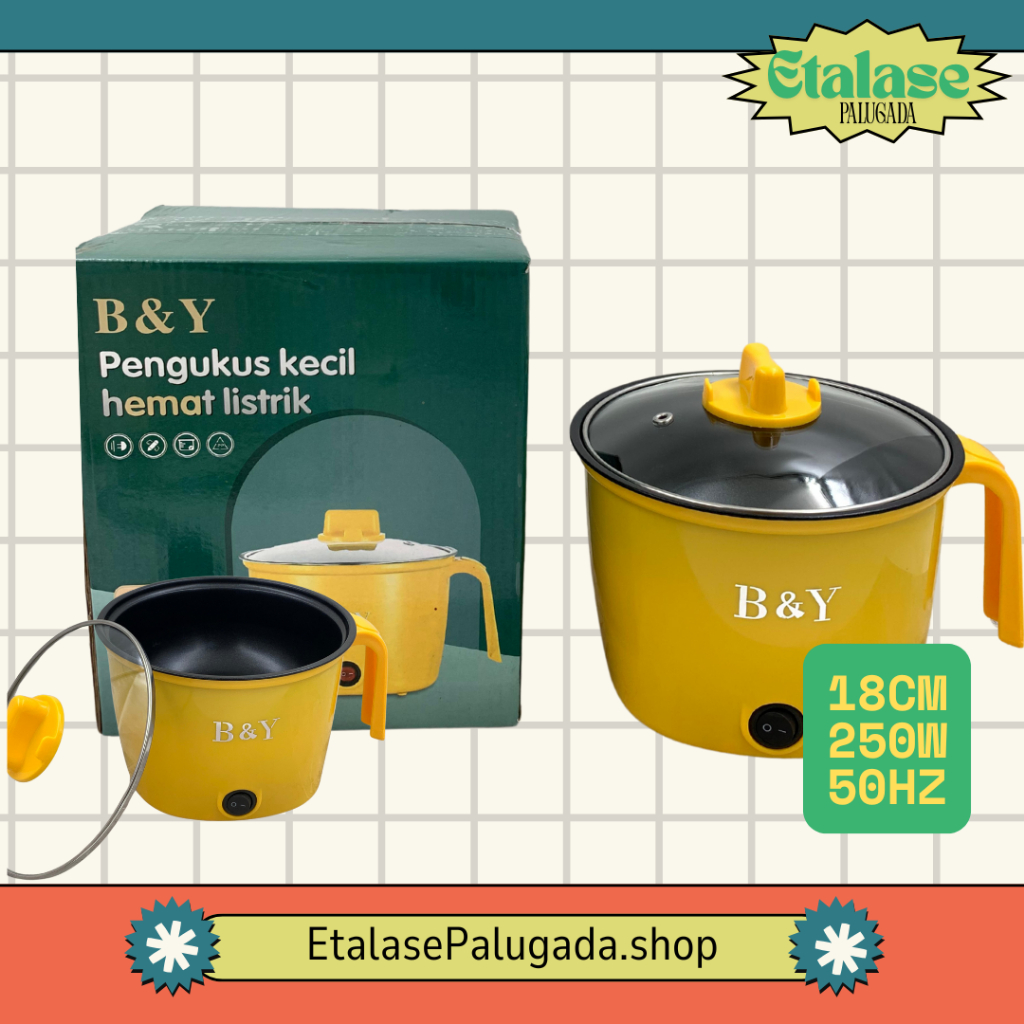 Panci Kukus Teflon B&Y – Pengukus Kecil Hemat Listrik untuk Kompor Gas / Listrik - Anti lengket