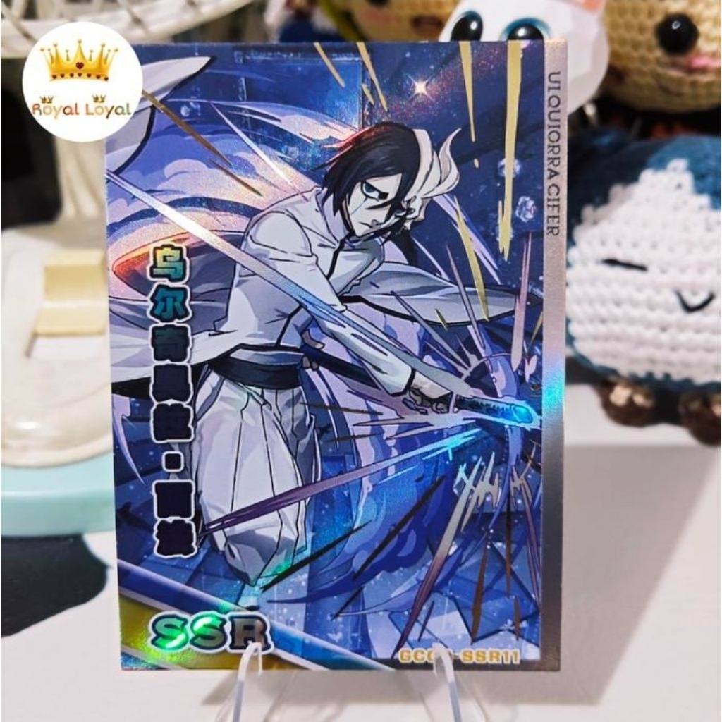 Uiquiorra Cifer Kartu BLEACH CCG Goddess God Card Atlas Of God SSR Holo Tebal Collection Card - (GC0
