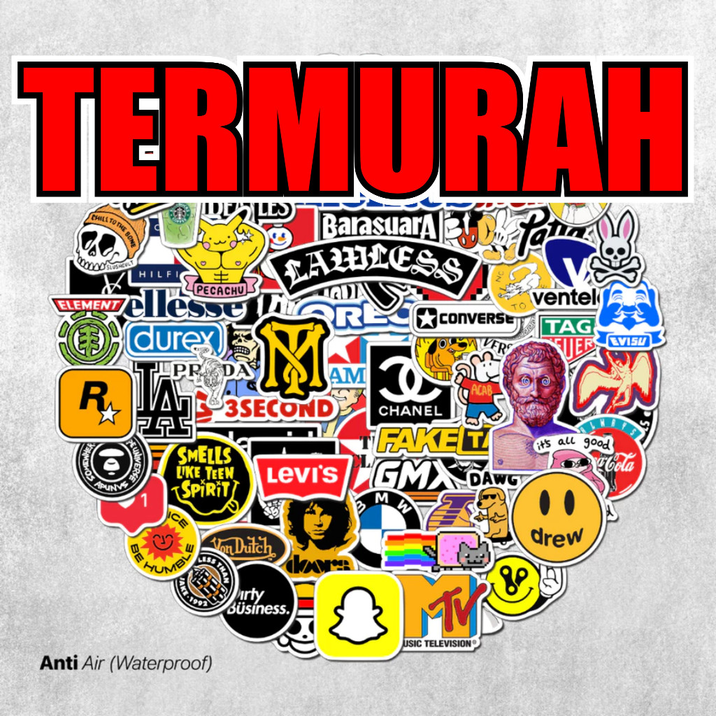 

Stiker Pack Hypebeast Aesthetic Waterproof untuk Laptop, Motor, dan Helm - Paper Stationery Buku Journal, Koper, Casing HP, dan Botol Minum