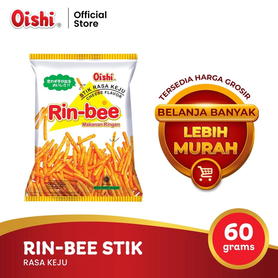

Oishi Rin Bee Stik Rasa Keju 60gr