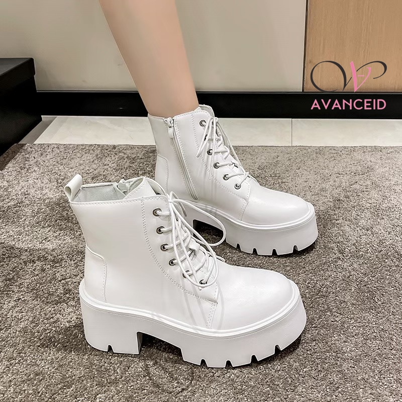 AVANCEID 1915 Boots Sepatu Sneakers Wanita Docmart Putih Hitam