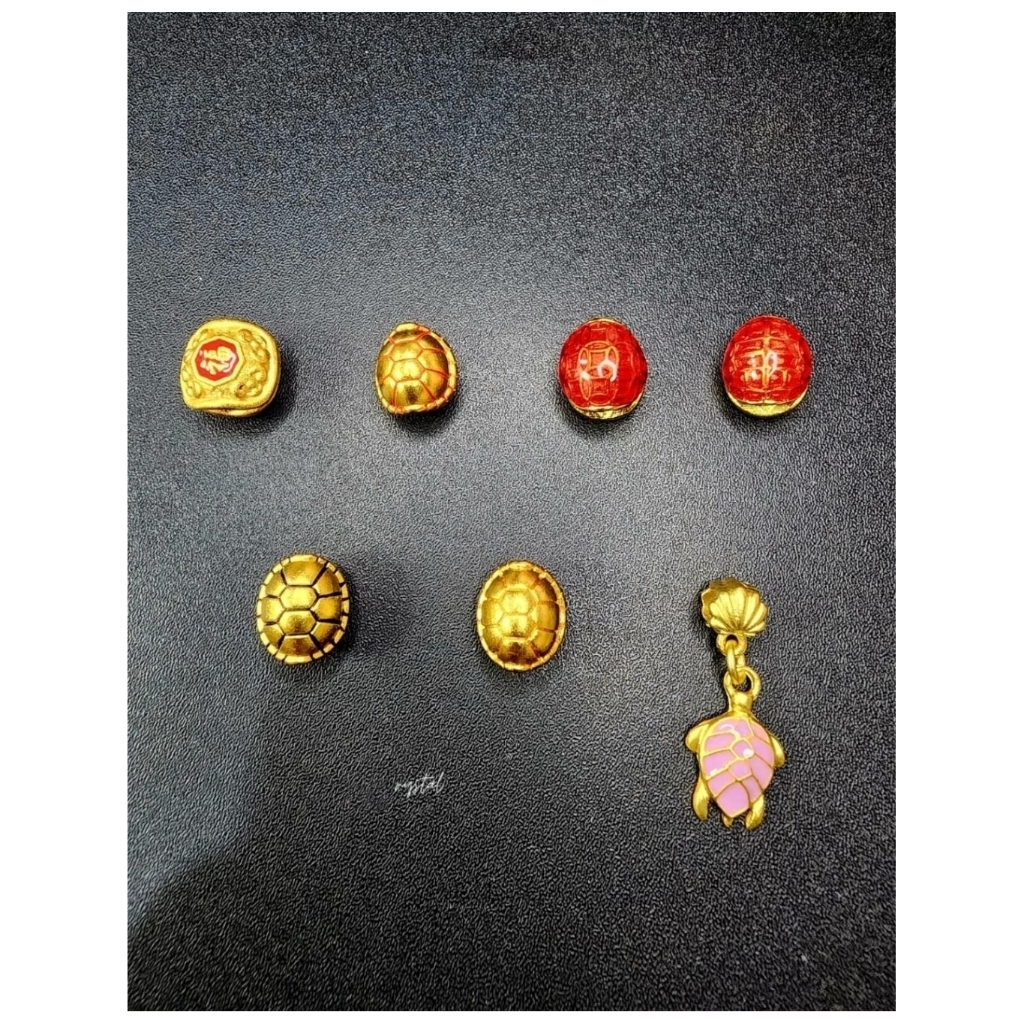 Kode TURTLE - PADUAN EMAS / Sandgold S999 Charm / Liontin Anti Karat untuk Gelang Crystal / Gelang T