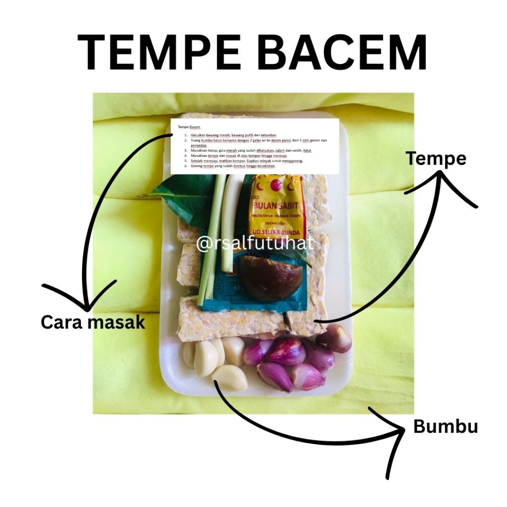 

TEMPE BACEM FRESH SIAP MASAK - UNTUK 3-4 PORSI