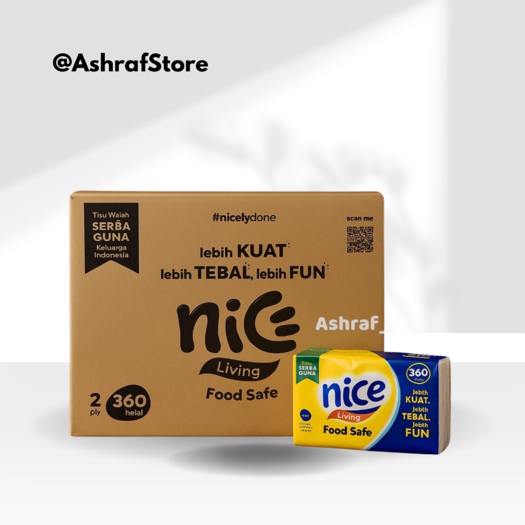 [1 DUS] Tisu Nice Facial 360 Helai / Tisu Nice isi 60 pcs
