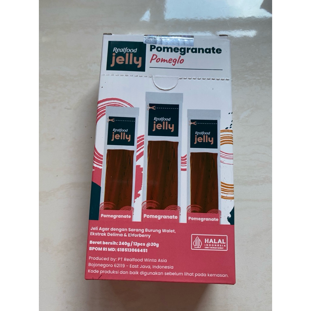 

Realfood Jelly Pomeglo 12 sachet original realfood jelly pomegranate sarang burung walet