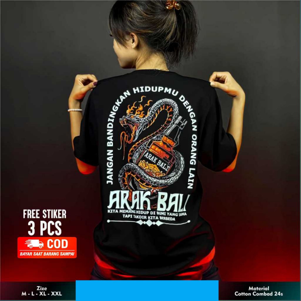 Kaos Takdir Kita Berbeda/Baju T-shirt ArakBali/Kata Kata Viral Combed 24s Unisex Premium