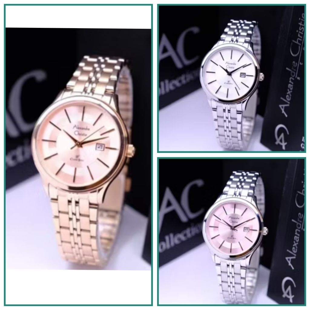 100% AMAN ALEXANDER CHRISTIE WANITA AC 8348 JAM TANGAN WANITA ALEXANDRE CHRISTIE 2025