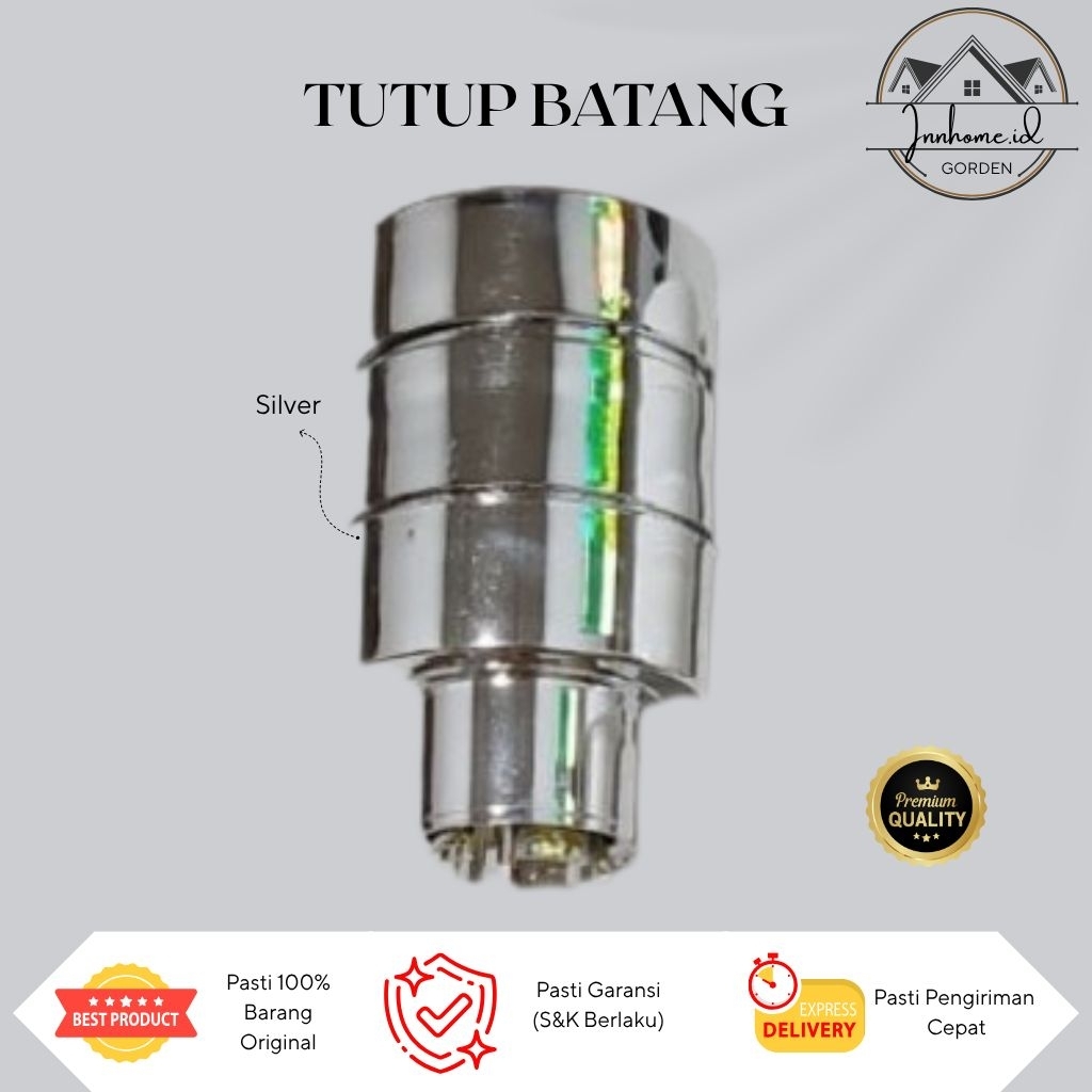 Innhome - Tutup Batang Gorden | Tutup Gorden Tutup Besi Gorden Minimalis Garis Warna Hitam, Putih, E