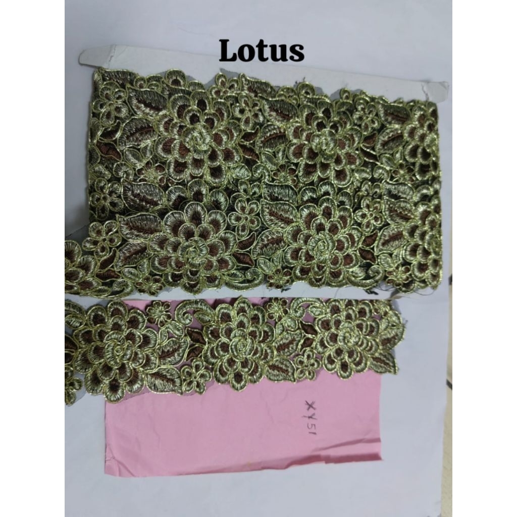 Renda Bordir Bunga Tumpuk XY51