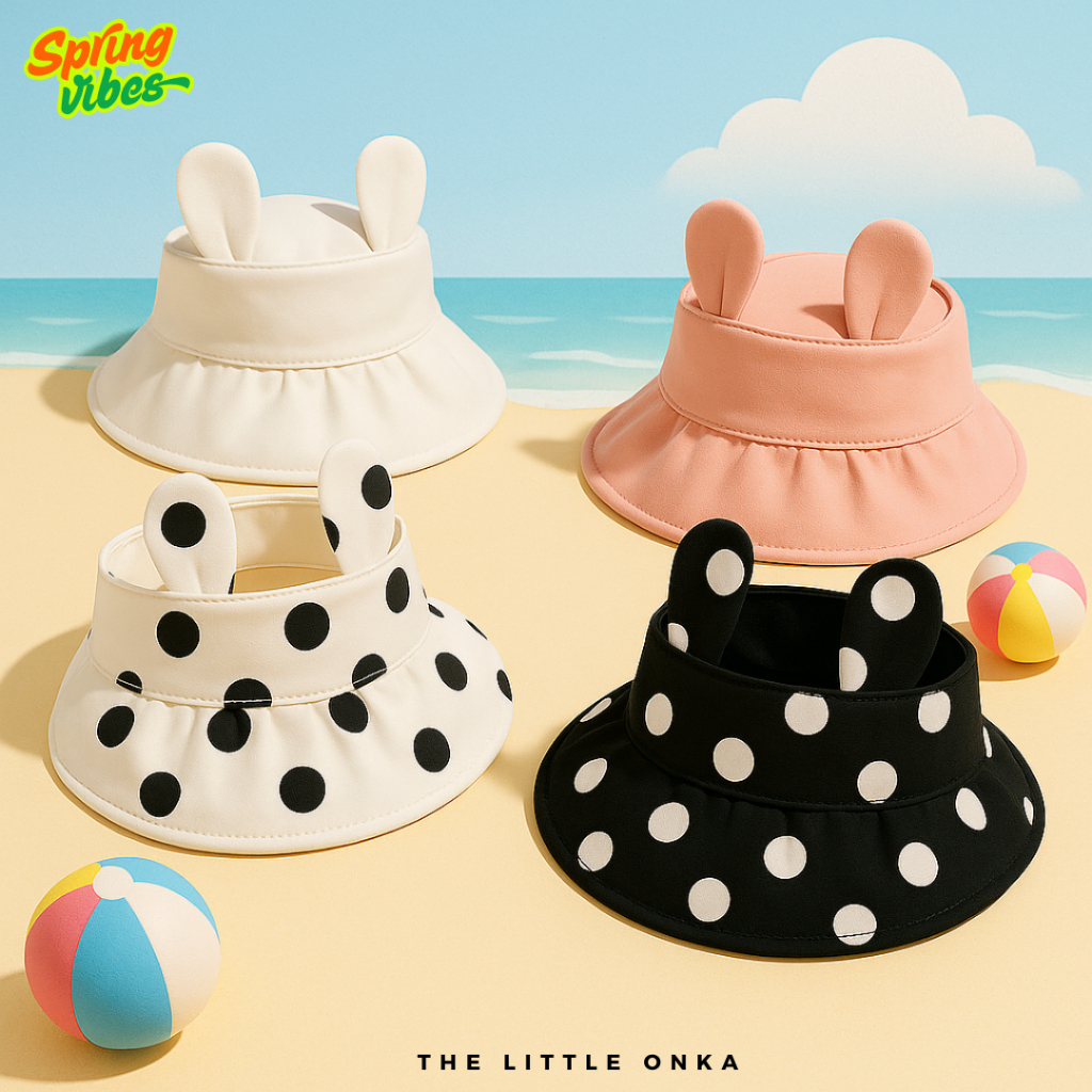 Topi Tenis Anak - Topi Visor Anak Perempuan - Topi Pantai Anak Perempuan - Topi Fashion Anak Perempu