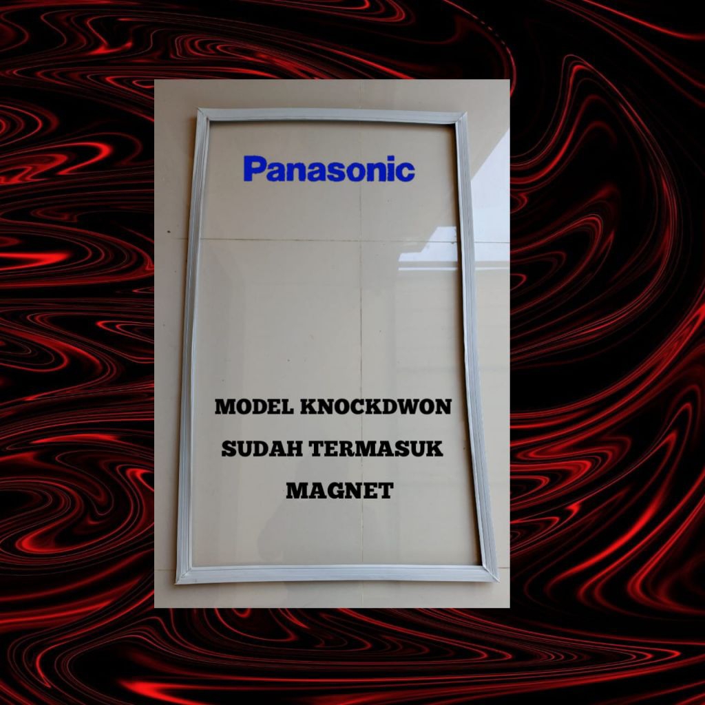 GASKET KARET PINTU KULKAS PANASONIC NR-BN229N KNOCKDOWN 100 X 50 CM SUDAH TERMASUK MAGNET