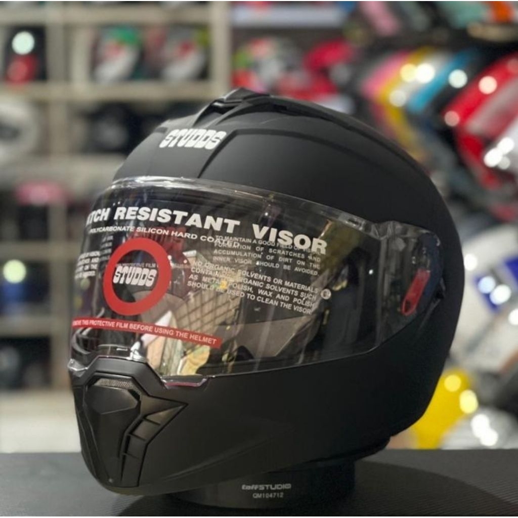 HELM STUDDS TROOPER MATT BLACK DOFF MODULAR FLIPUP TOURING BIG SIZE XXL XXXL
