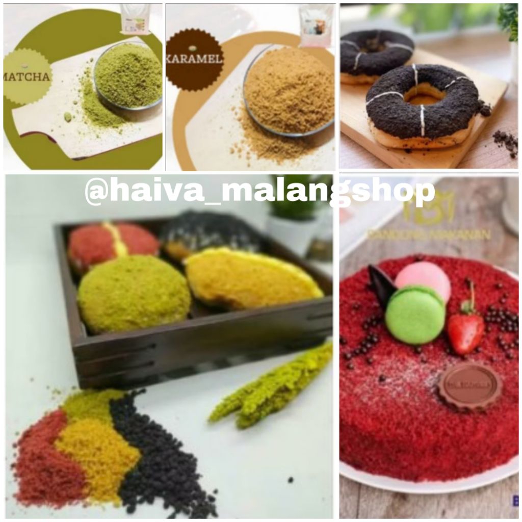 

LaKreiva Cookie Crumb 100g,250g Redvelvet - Greentea - Caramel - Black