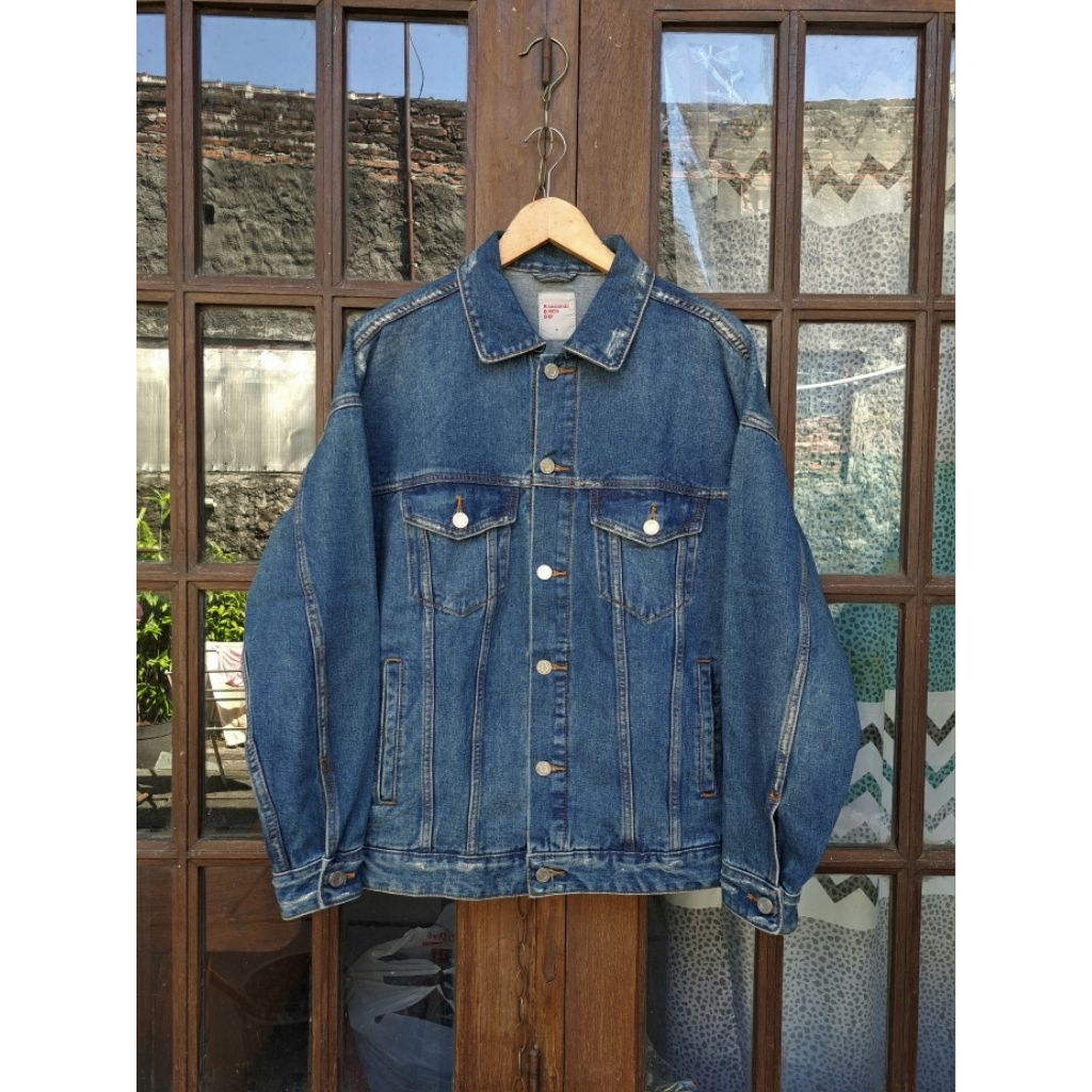 8 Seconds Korean Denim Jacket Jeans Mens M fit Large Slim