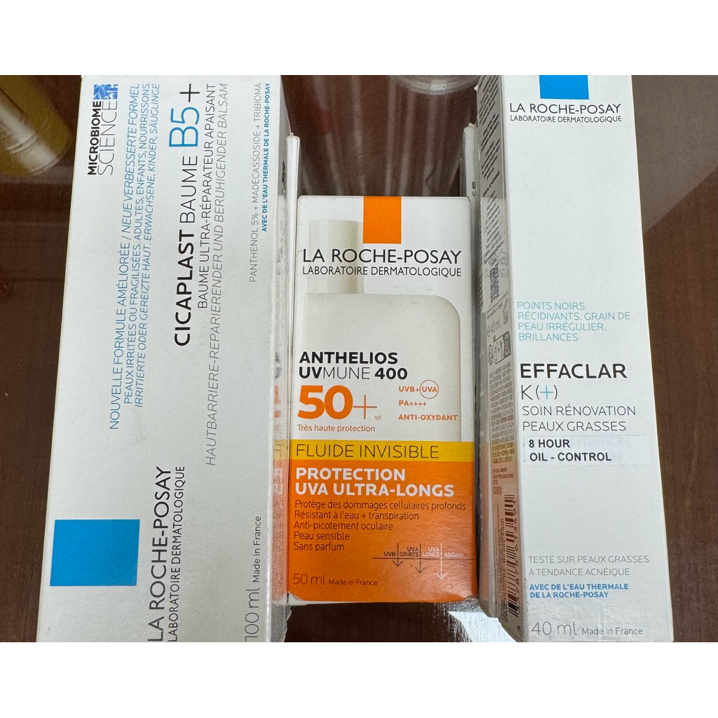 La Roche Posay Cicaplast Baume B5+ / La Roche Posay Anthelios UVMUNE 400 50+ / La Roche Posay Effacl
