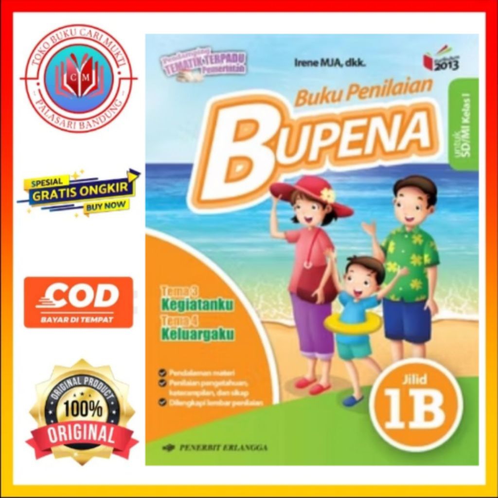 BUKU BUPENA 1B UNTUK SD/MI KELAS 1 KURIKULUM 2013 REVISI BEKAS ORIGINAL