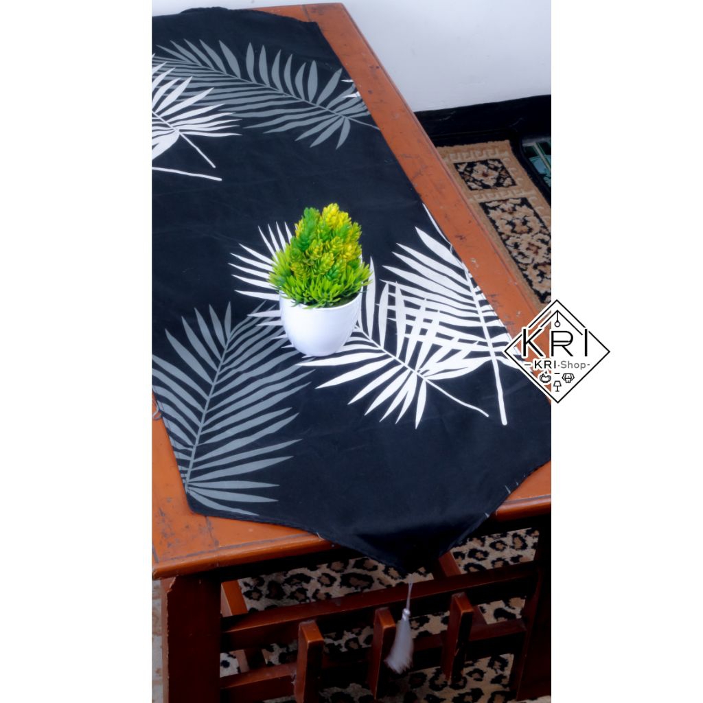 Taplak Meja Persegi Panjang Tasel / taplak meja ruang tamu kain katun polyester anti kusut