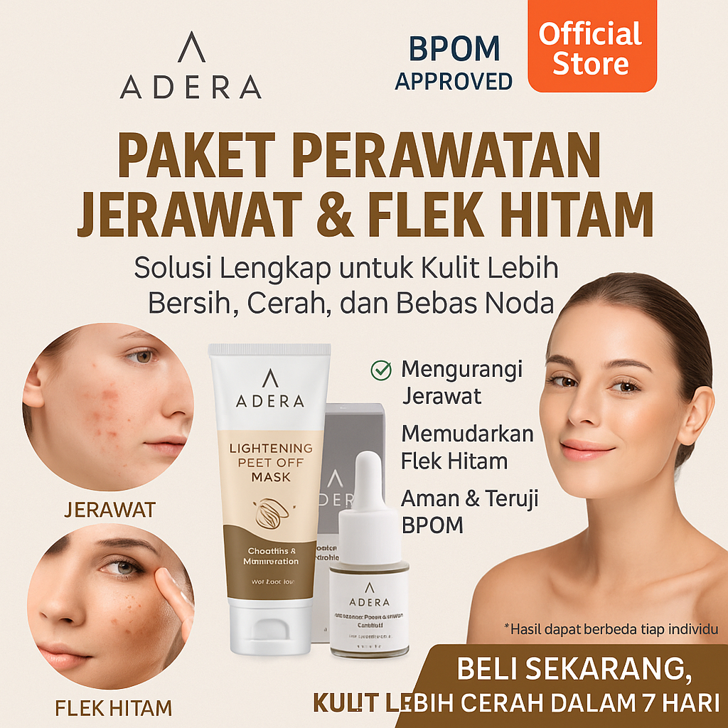 READY STOK!! ADERA Masker Wajah Peel Off Niacinamide Flek Hitam & Jerawat Kusam 60ml