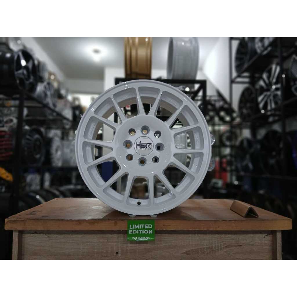 velg racing model hsr ring 15 lebar 6,5 et 42 warna putih