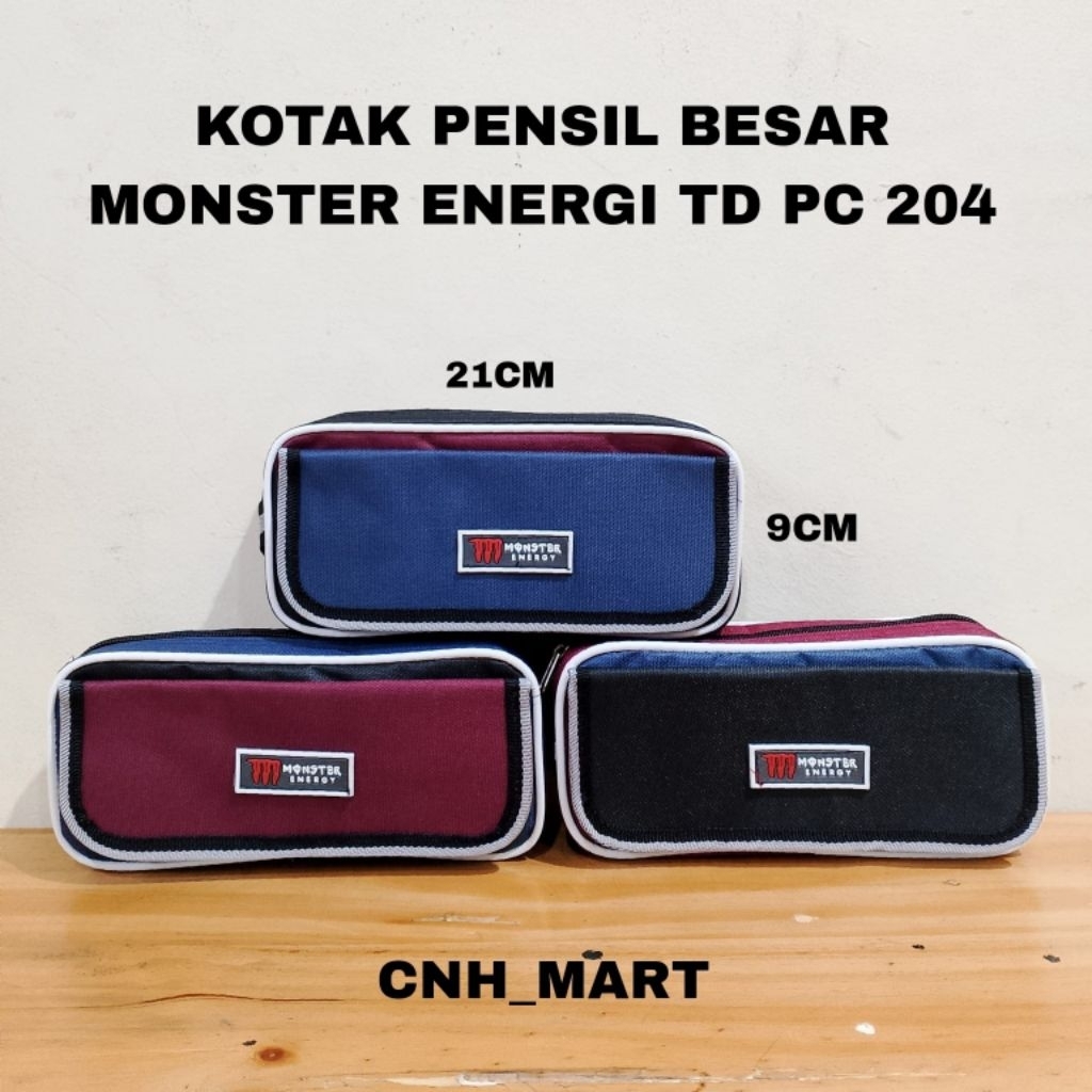 

Kotak Pensil Tutup Depan Monster Energi - Kotak Pensil Kain - Kotak Pensil PC 204 Monster Energi