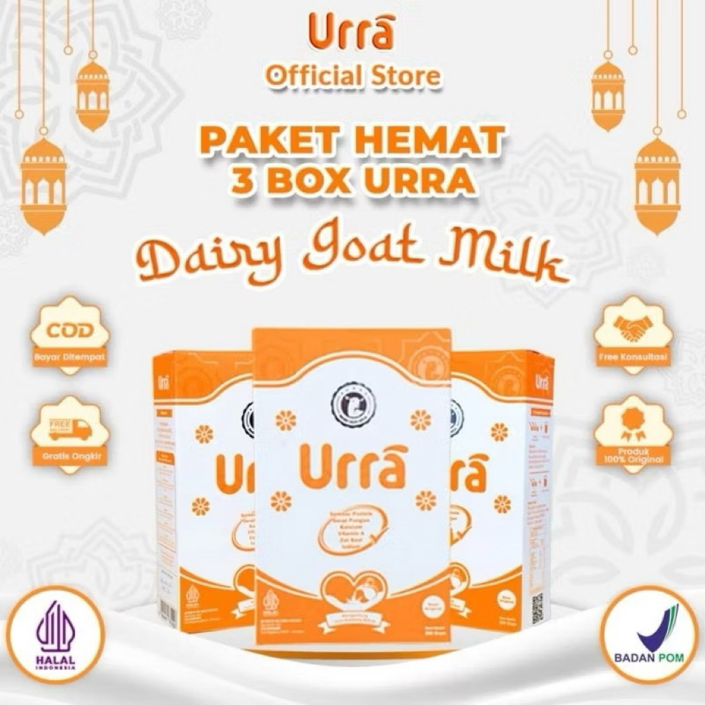 

PAKET 3 BOX URRA - Susu kambing penambah berat badan anak dan nafsu makan anak susu urra original
