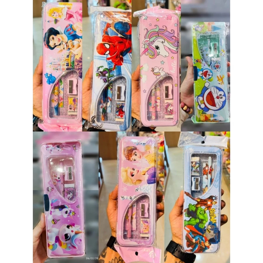 

Pencase Magnet Pensil Set Lpy / Tempat Kotak Alat Tulis / Kotak Pensil Karakter Kain 2 Resleting