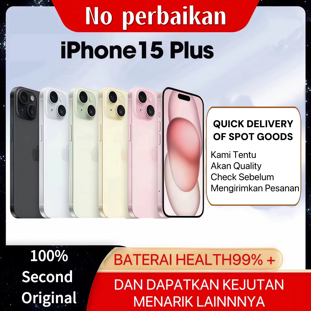 IPHONE 15 / IPHONE 15 Plus Second Original EX INTER 128GB/256GB Second ORIGINAL MULUS FULLSET