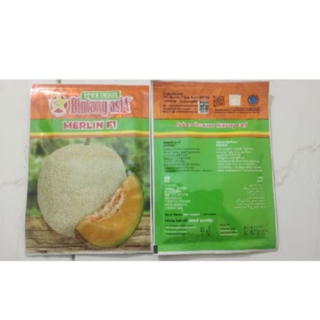 

Benih Melon MERLIN F1 20g Bintang Asia Kemasan original