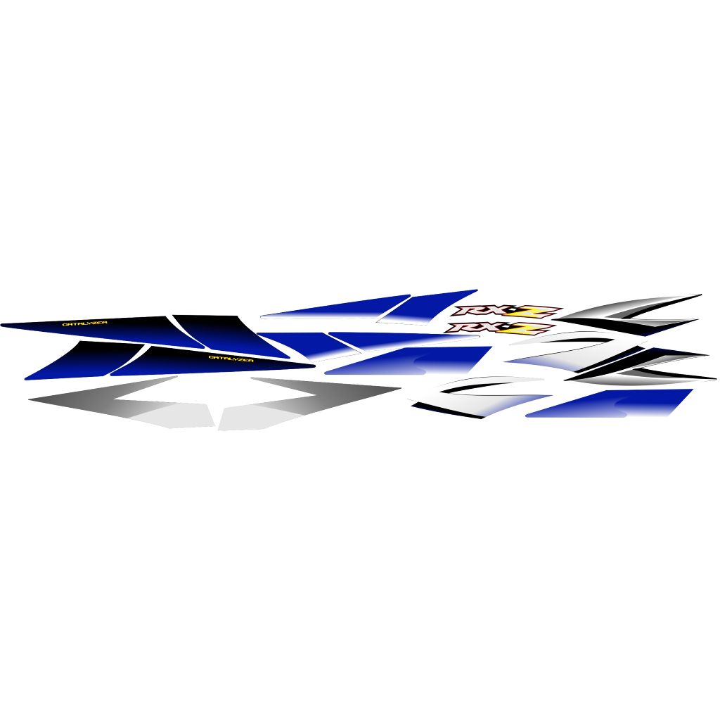 striping yamaha rxz catalyzer biru