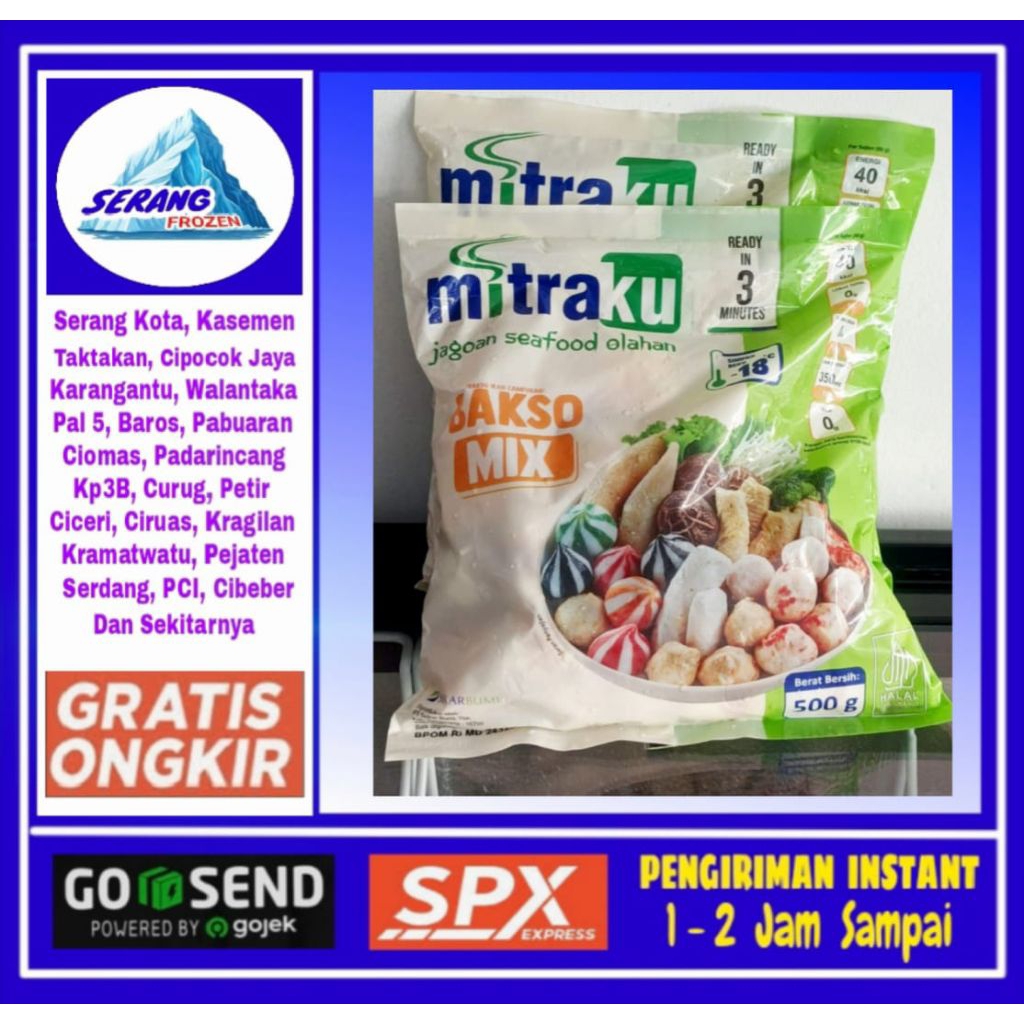 

Bakso Ikan Mix 500gr, Mitraku, Serang Frozen