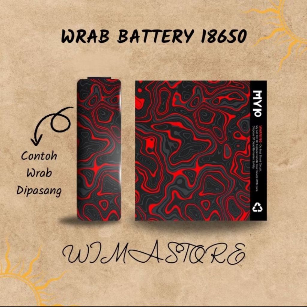 

Stiker Wrap Baterai 18650 Full Motif V3 Abstrak - Untuk Melindungi Baterai