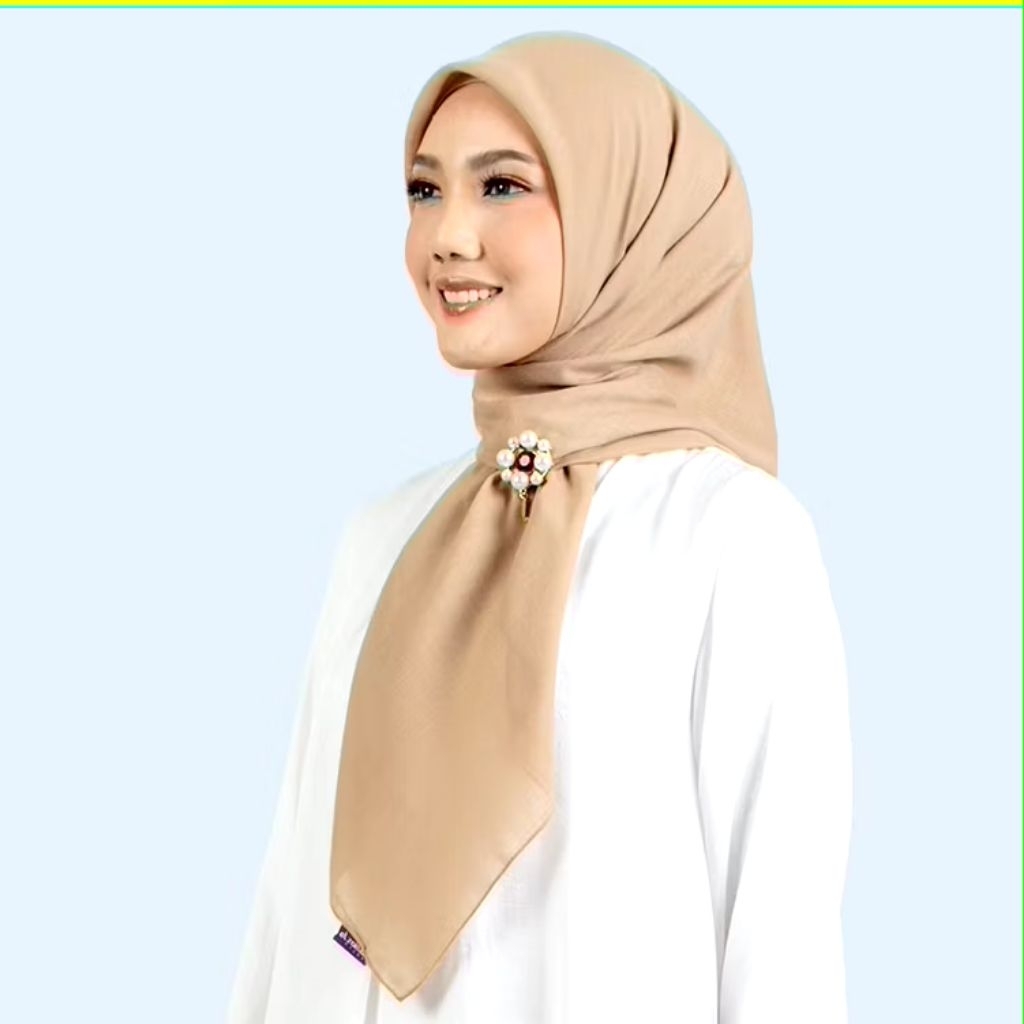 Jilbab Elzatta khaki muda pns terbaru kode 719