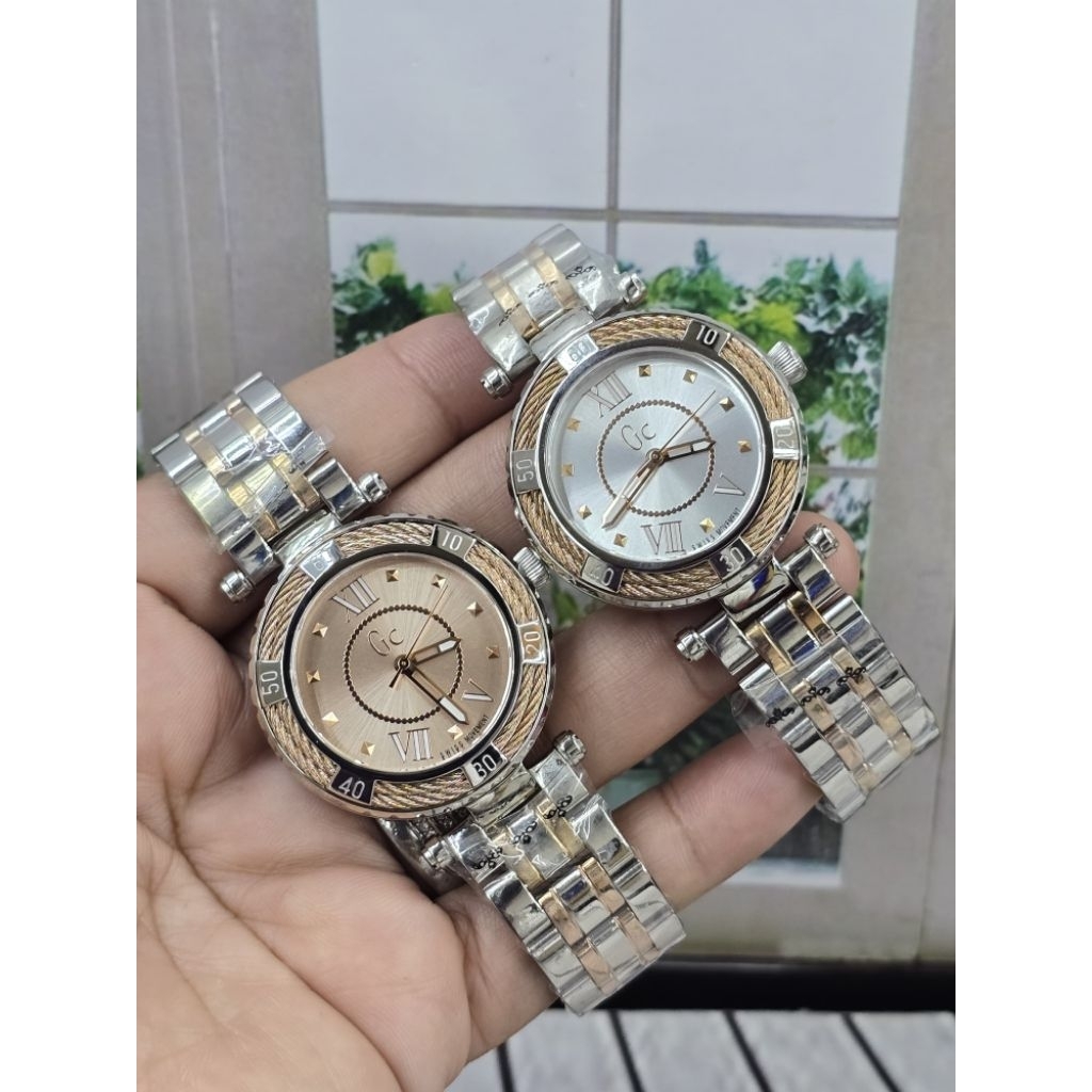 JAM WANITA GC GUESS ROPE CABLE STAINLESS ORI