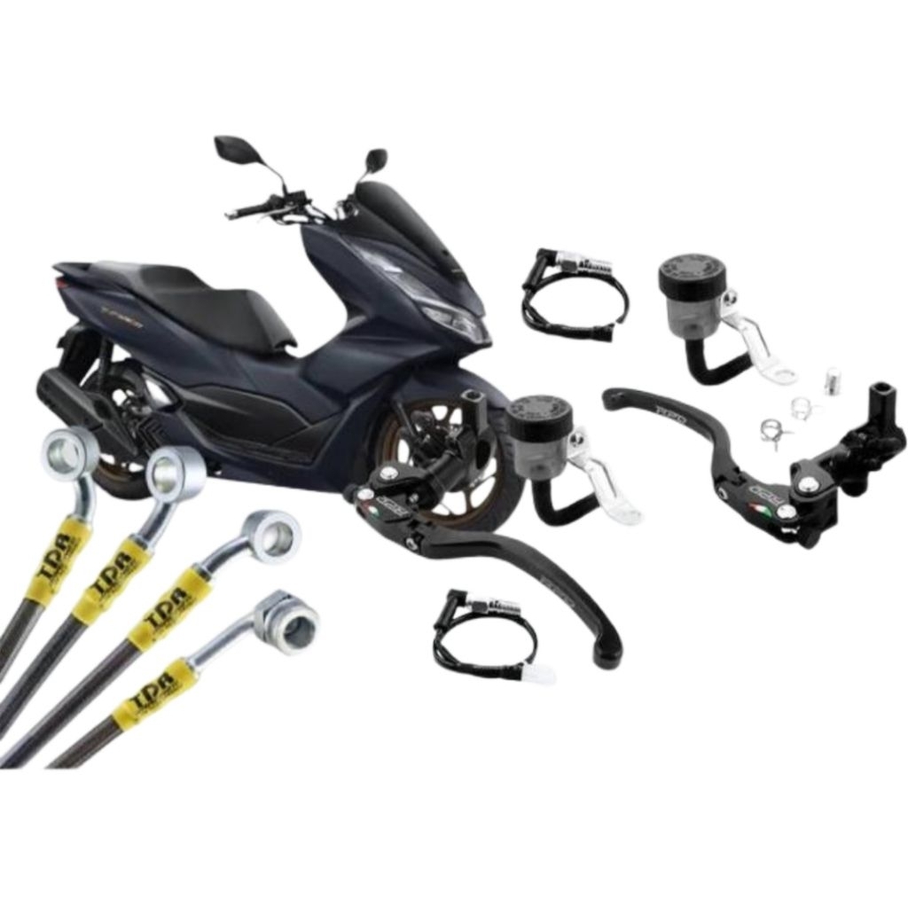 paket rem tdr black carbon+master rem RPD for honda pcx 160