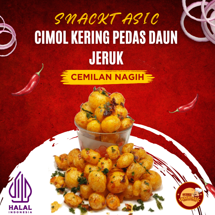 

SnackTasic Molring/Cimol Kering Pedas Daun Jeruk 250gr - Makanan Ringan