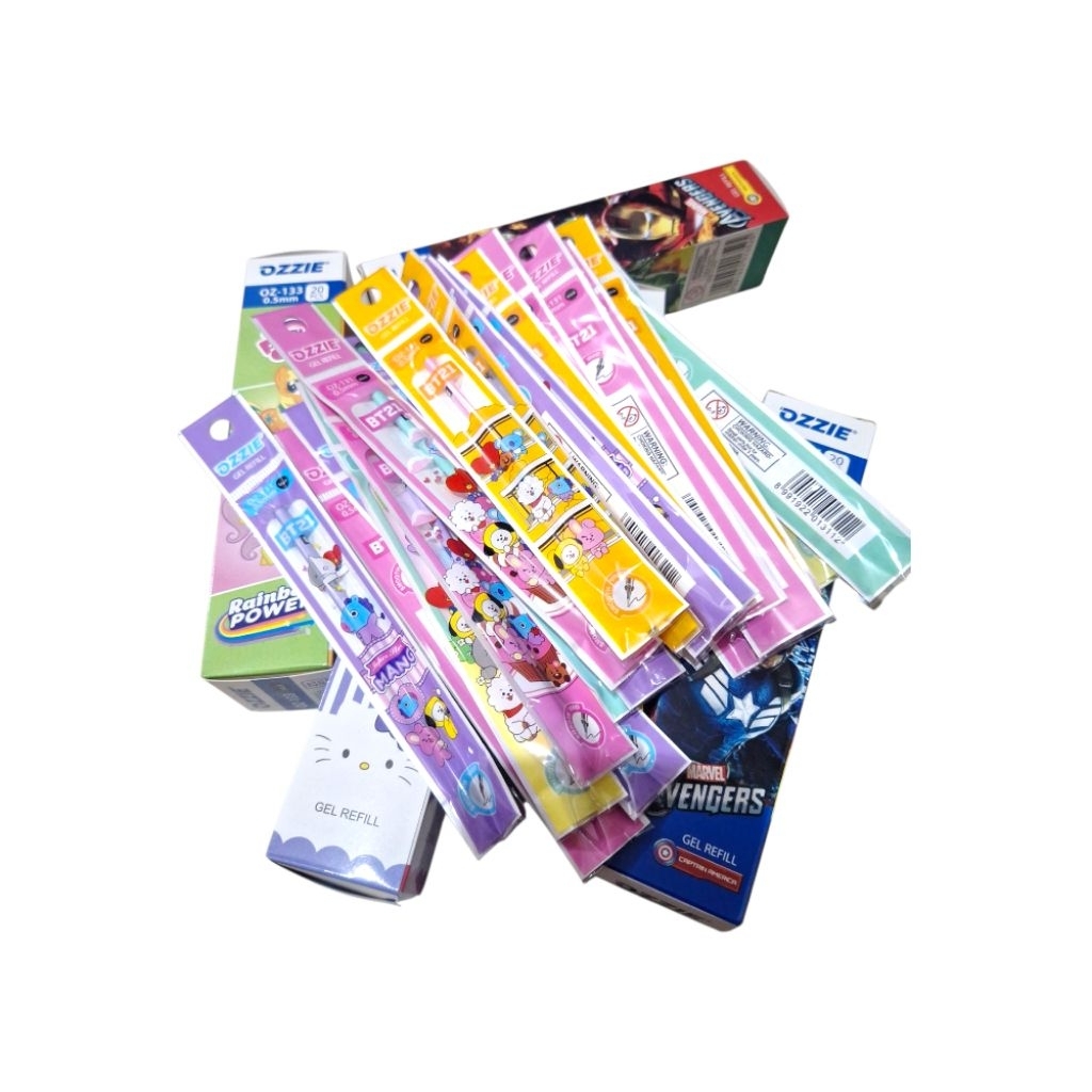 REFIL Isi Pulpen Gel 20 Pcs-Isi pulpen gel/Reffil Pulpen Gel/refil pen Tinta Hitam/ Isi Gel