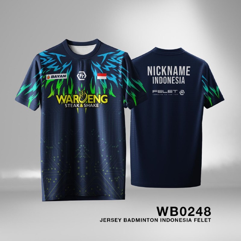 KAOS JERSEY BADMINTON INDONESIA FELET
