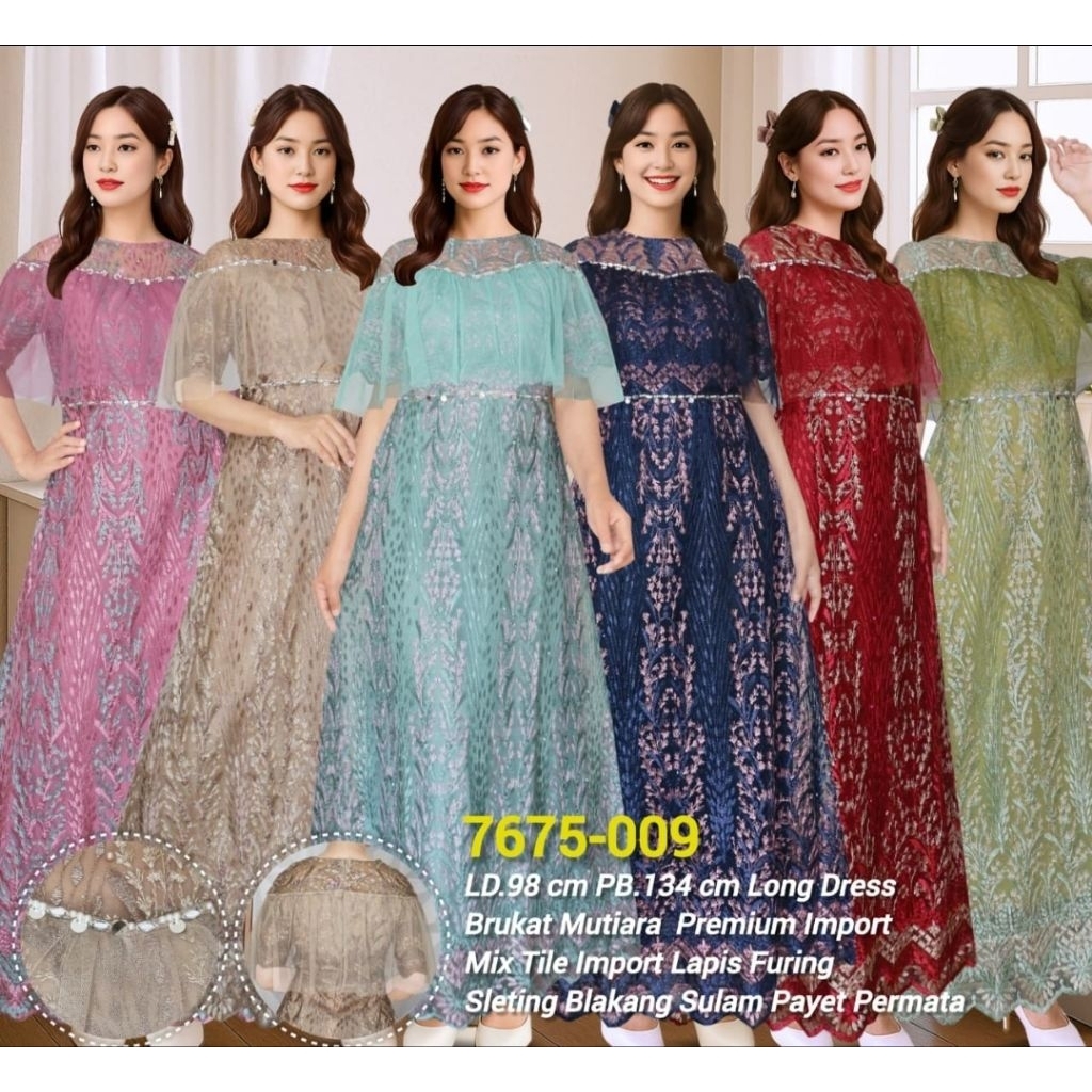 COD DRESS PESTA BAJU NATAL 7675