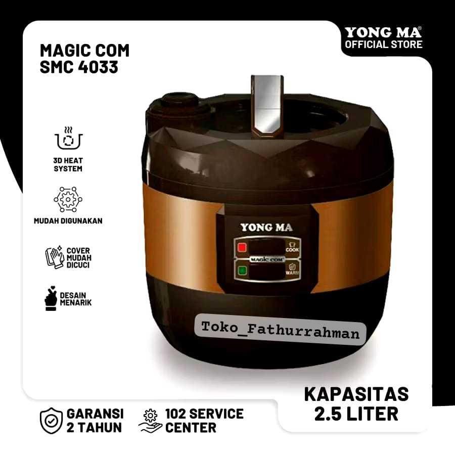 BATAM - YONG MA MANUAL RICE COOKER / MAGIC COM SMC 4033 (2.5 Lt) / YONG MA MAGIC COM