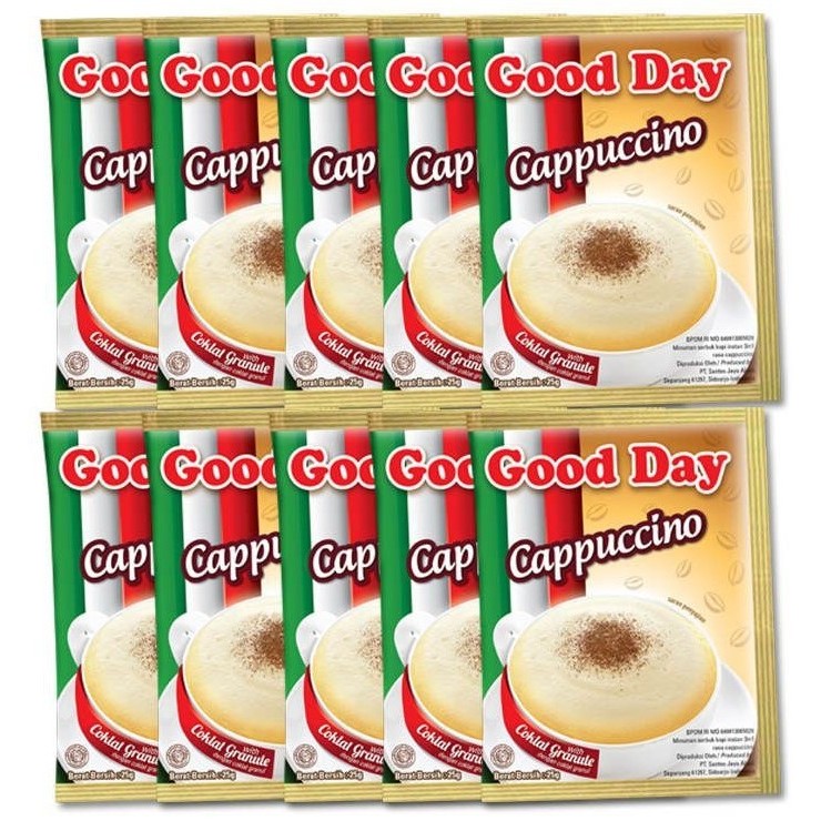 

Paket 3 rcg Good day capucino 25gr renceng / goodday cappuccino kopi sachet
