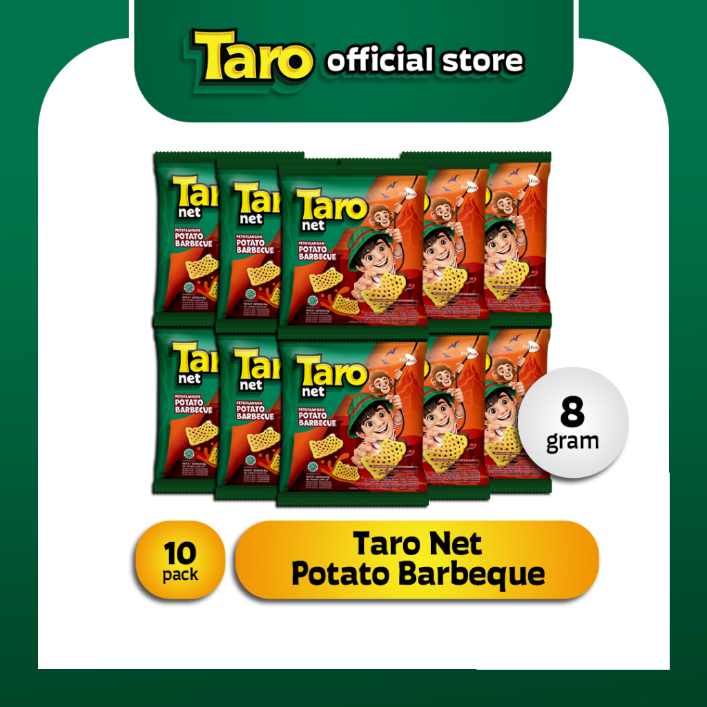 

TARO Net Potato Barbeque 8g 10 pcs Snack Ringan renceng