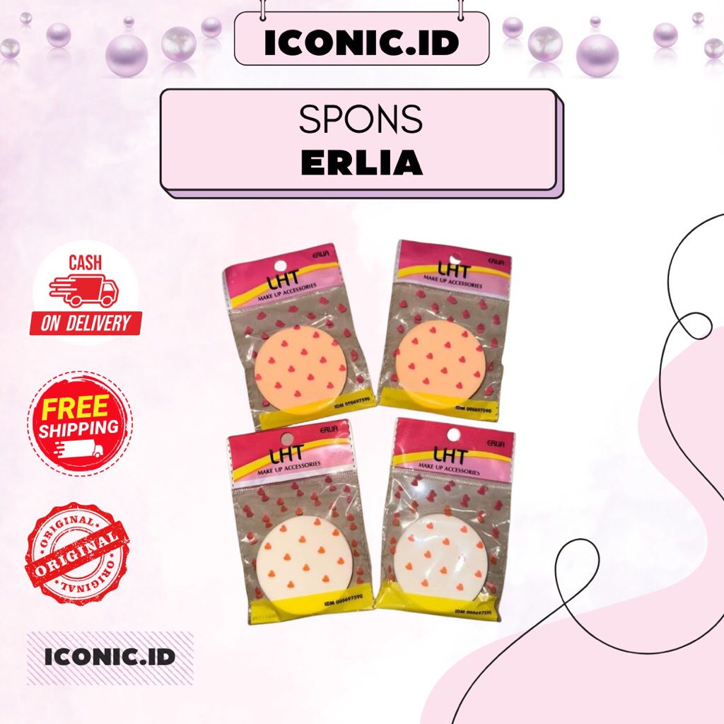 Iconic.id-Spons Erlia / Spons Bedak Basah / Soons Bedak Basah Erlia / Spons Bedak Erlia