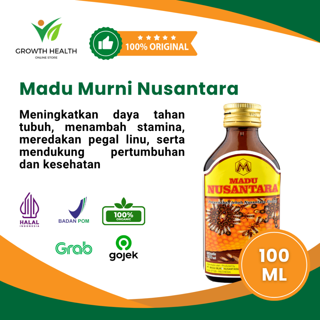 

Madu Murni Nusantara Super Madu Murni Royal Jelly Bee Pollen 100ml