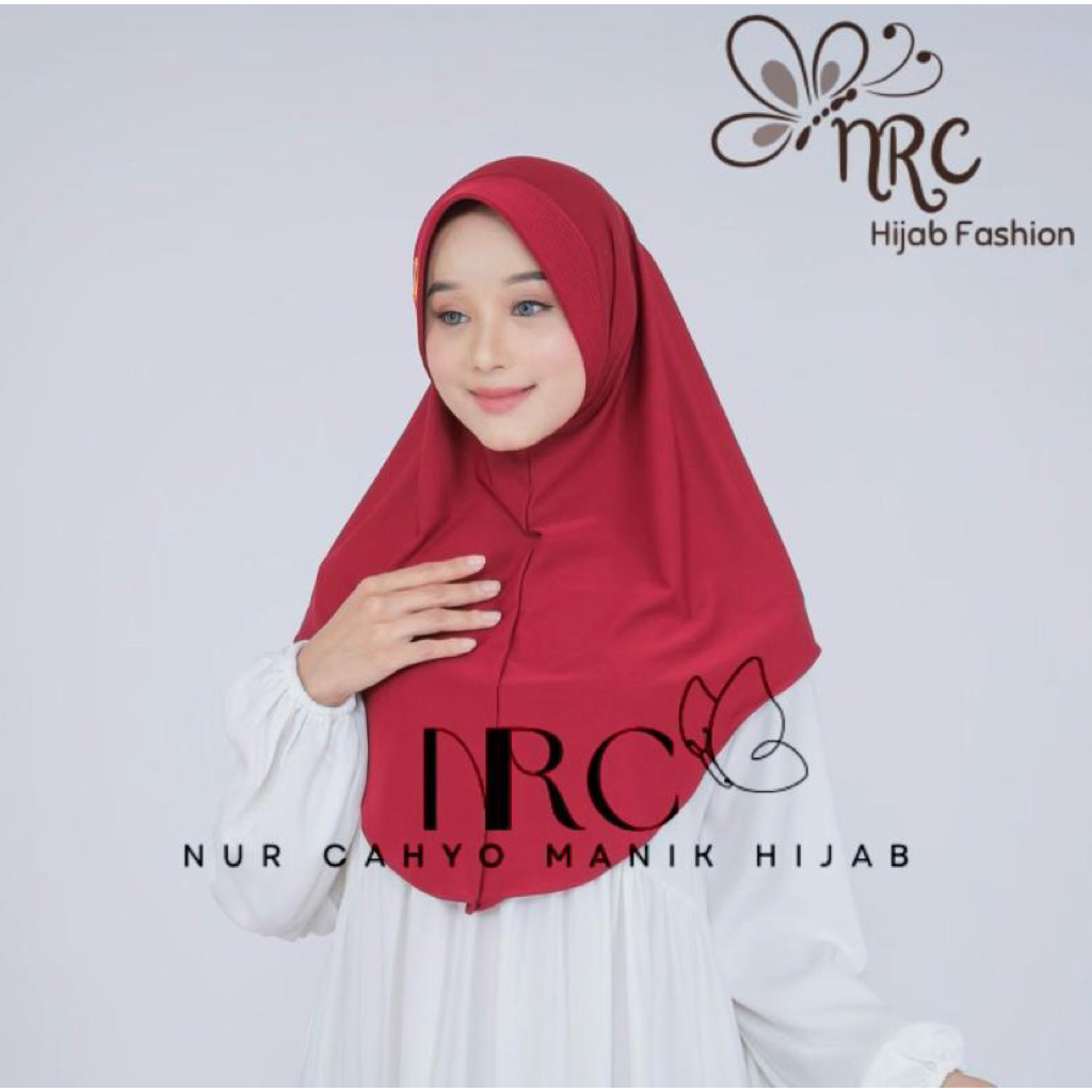 Kerudung bergo hamidah hijab instan jersey size L label besi hijab premium Hijab viral