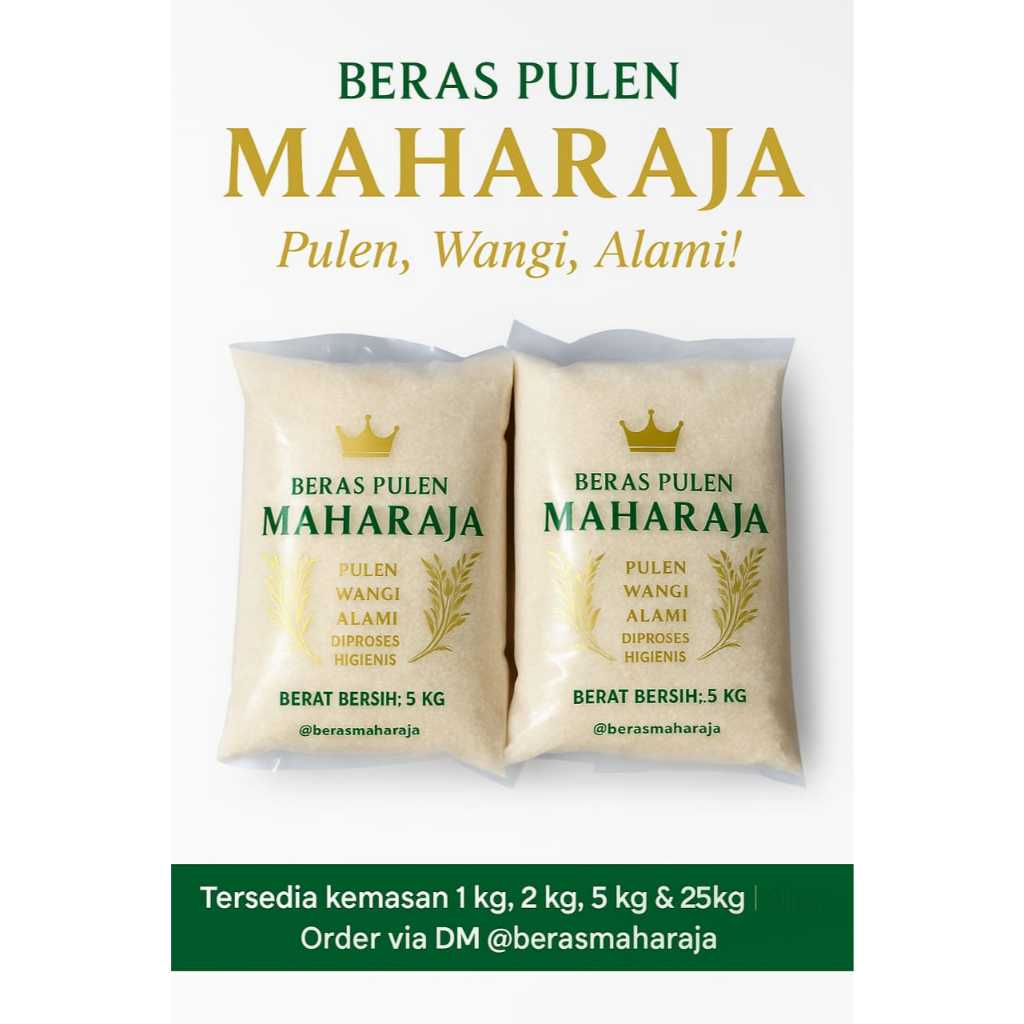 

Beras Maharaja | Beras Sumedang | Beras Tanjungsari 5 Kg