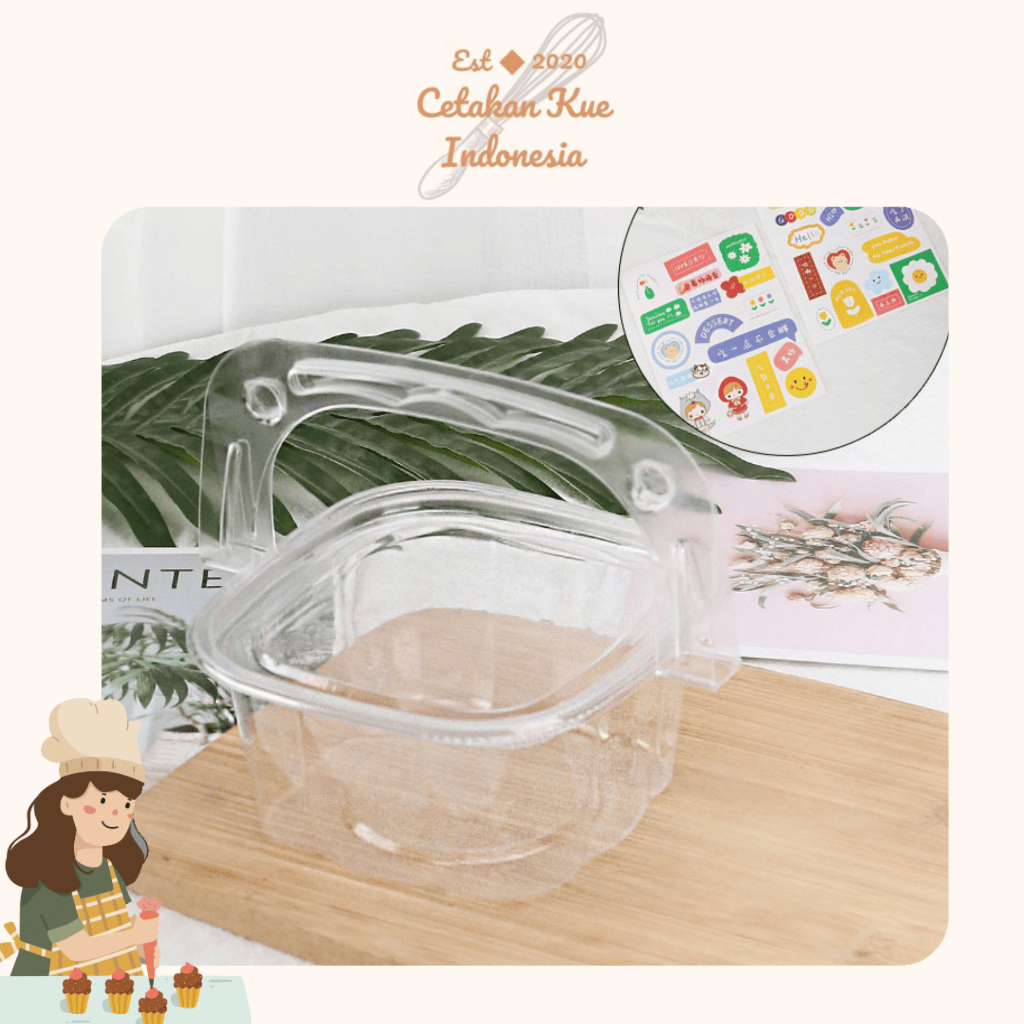 (CKI) Cup Untuk Salad Buah & Cookies || Cup Bahan Plastik Tebal Perbiji || Cup Praktis dan Unik || M