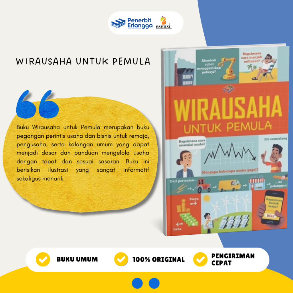 [Erlangga Official] Buku Referensi Umum: Wirausaha Untuk Pemula - Lara Bryan