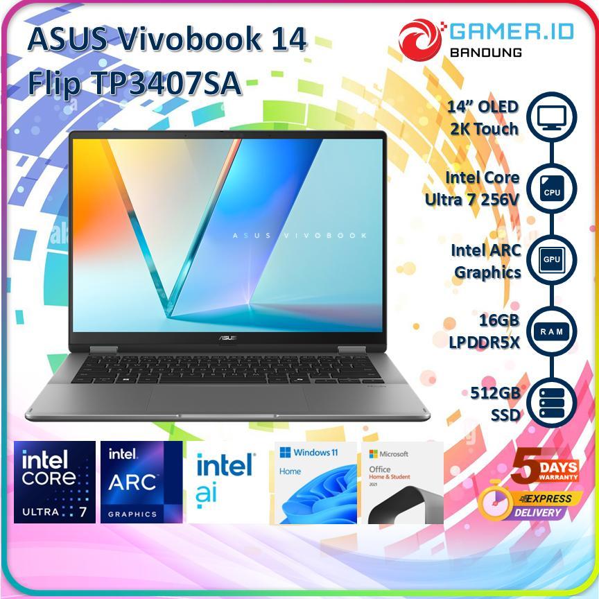 ASUS VIVOBOOK 14 FLIP OLED TP3407SA CORE ULTRA 7 16GB 512GB 14" 2K TOUCH
