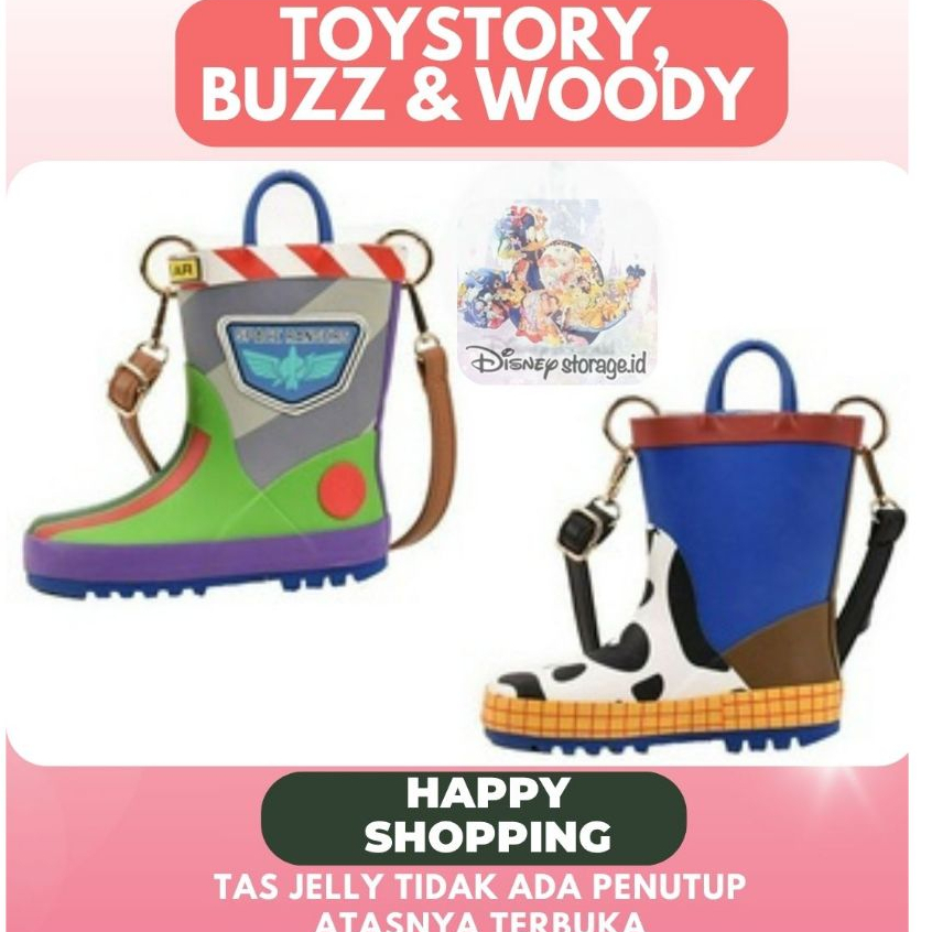 tas selempang sepatu jelly toy story