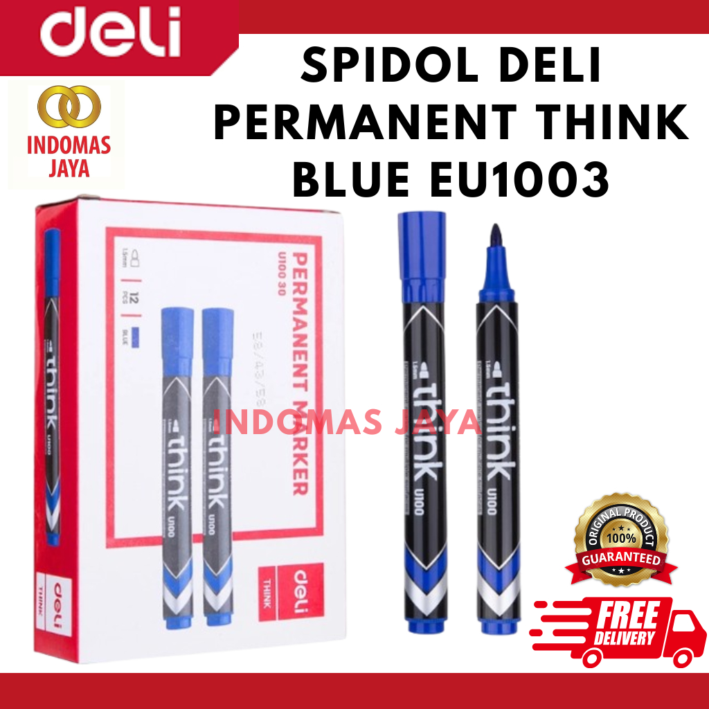 

Deli Spidol Permanent Think Blue EU1003